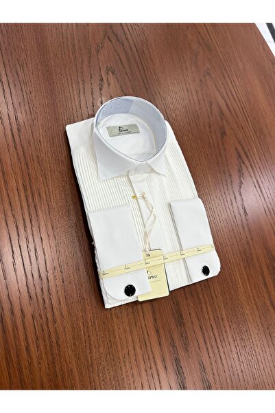 PAREZ Erkek Premium Slim Fit Ata Yaka Piliseli Gömlek