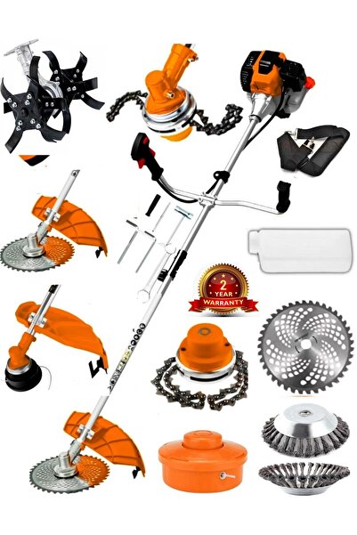 Mager Benzinli Full Setli Çapa ve Aksesuarlı Çim Biçme Tırpanı Yan Tipi Tırpa...