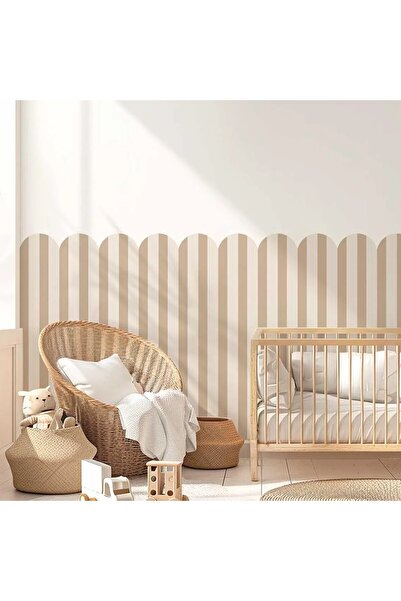 DECOMALL (Pp-45) Arched Striped Half Wall Sticker – Self-Adhesive Wall Decora...