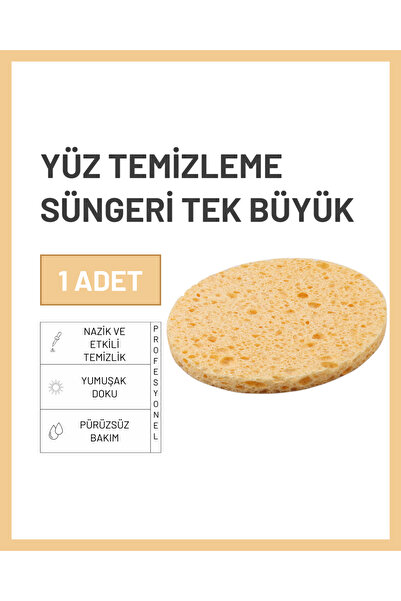 Loony Kore Makyaj Sonrası ve Günlük Yüz Temizleme Süngeri Tek Büyük Boy – Doğ...