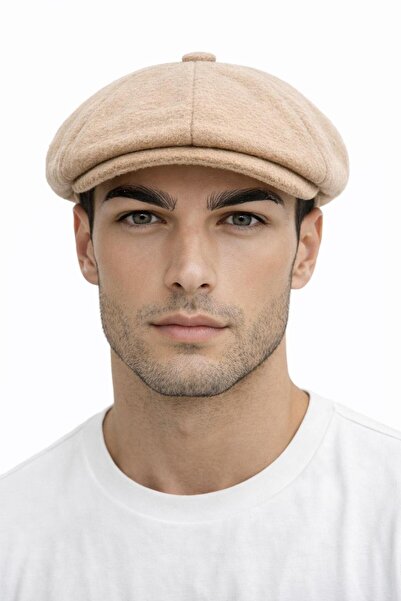 Luna Nueva British Beret Octagonal Woolen Men's Premium Vintage Newsboy Hat P...