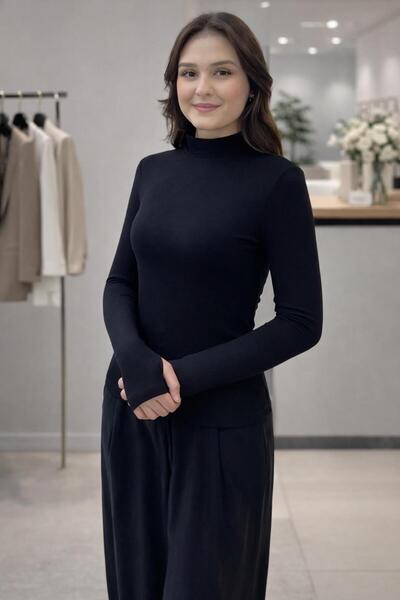 Mahal Casual Mock Neck Cotton Underwear Bodysuit