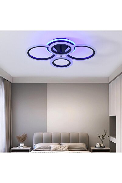 luminastar Lustra LED cu telecomanda, lumina Cald Neutru Rece + RGB, intensit...