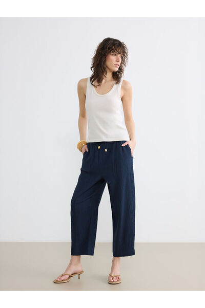LC Waikiki Women's Pants with Waist Cords from Uzg Store for Style Enthusiasts
