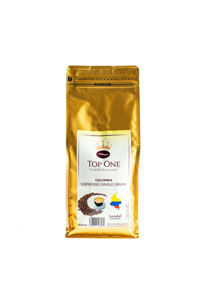 Top One قهوة إسبريسو كولومبية أحادية المنشأ، عبوة 1 كجم تحتوي على 10 أكياس