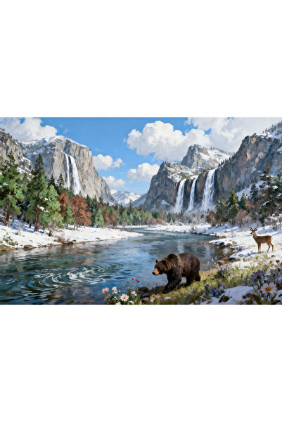 VeliumCraft Tablou Canvas Cabana ideala 67, 70 x 50 cm, natura, peisaj, stil ...