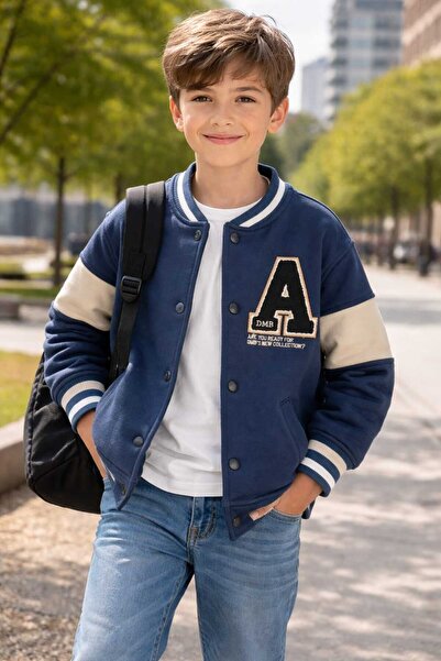 DMB BOYS & GIRLS Mow Kids Boy's Printed Pocketed Cotton College Cardigan