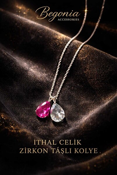 Takıparkxs مجموعة سلاسل قلادة فولاذية مستوردة مرصعة بحجر الزركون، مقاومة للصد...