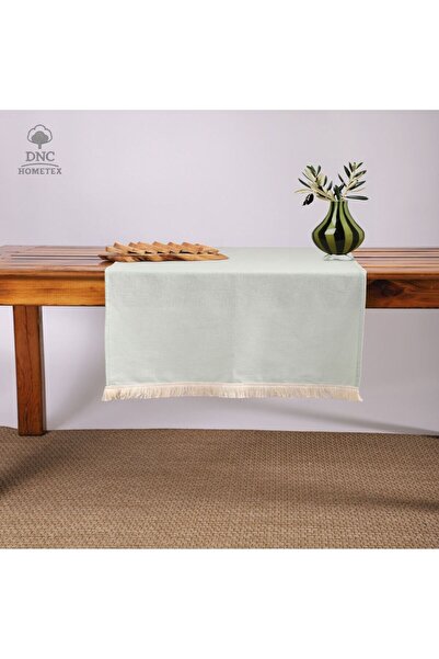 DNC home tekstil سجادة أرضية فاخرة من الكتان المزخرف بالشراشيب (45x150)