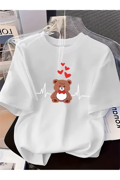 oneagılyazı Γυναικείο μπλουζάκι με γραφικό σχέδιο για την Ημέρα του Αγίου Βαλ...