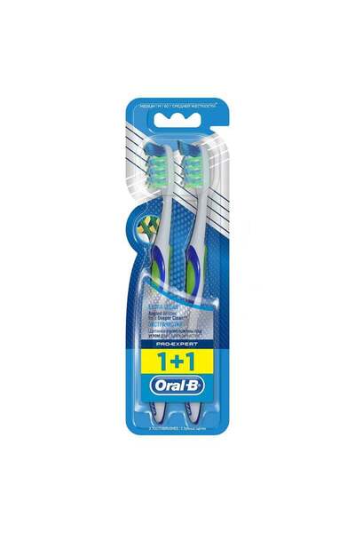 Oral-B Pro Expert Extra Clean Manual Toothbrush 40 medium Pack of 2 Multicolor