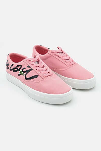Lacoste Men Jump Serve Lace Up Casual Shoes, Pink/White