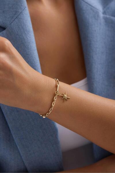 Arpaş 14 Ayar Kutup Yıldızı Ataç Altın Bileklik