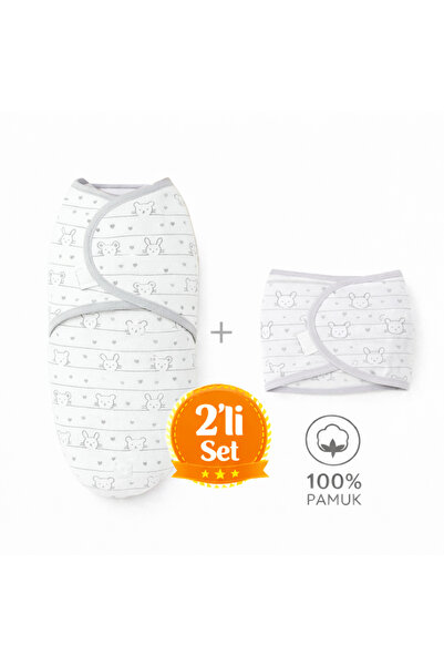 Mimocan 0-4 Ay Bebek İçin %100 Pamuk Kundak, Cırt Cırtlı, Yumuşak Penye Kumaş...