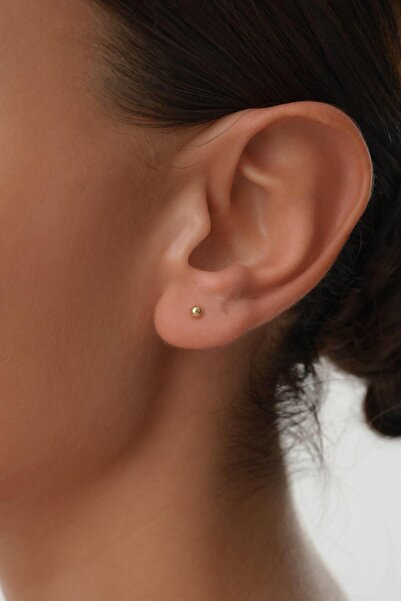 Arpaş 14 Ayar Altın Top Küpe