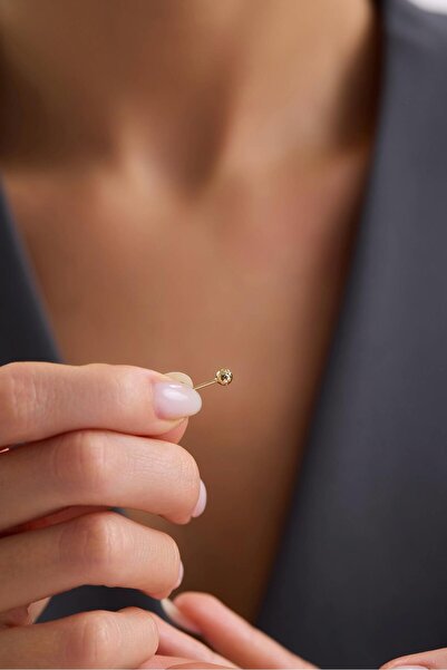 Arpaş 14 Ayar Altın Top Küpe