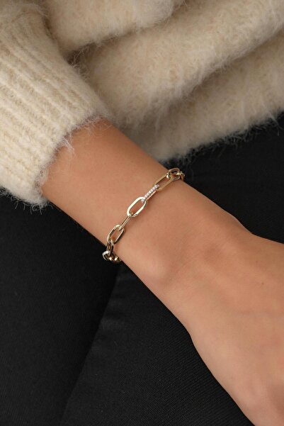 Arpaş 14 Ayar Taşlı Altın Ataç Bileklik