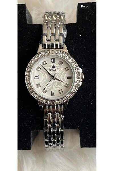 SPOLO SİLVER GÜMÜŞ RENK ZİRKON TAŞLI ŞIK KOL SAATİ