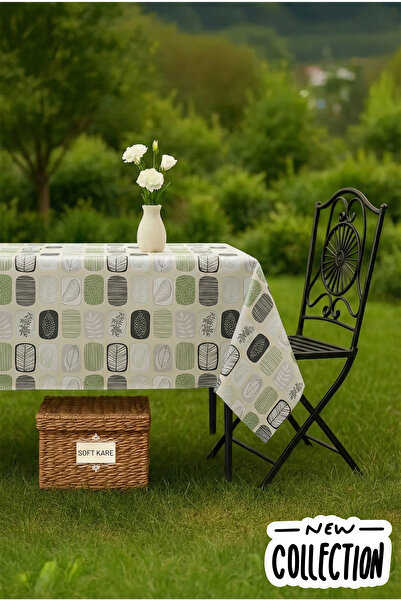 Soft Kare Pvc Fiber Tablecloth – Wipeable, Waterproof, Modern Pattern, for Ki...