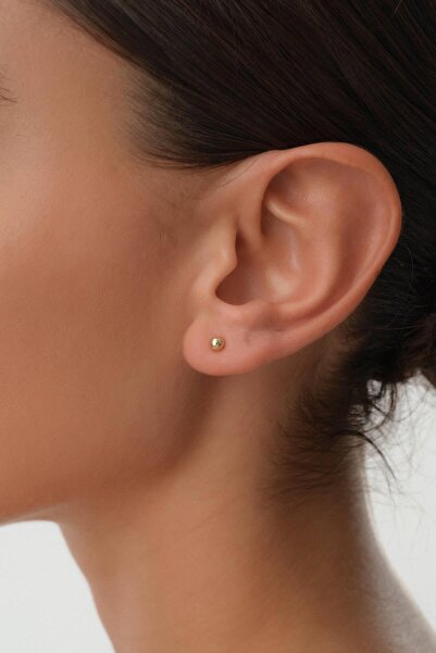 Arpaş 14 Ayar Altın Top Küpe