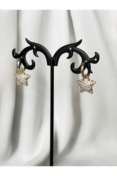 XUPING JEWELRY Star Dangle Hoop Gold Earrings