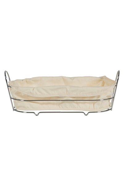 Romans Metal Bread Basket Tall - Cream