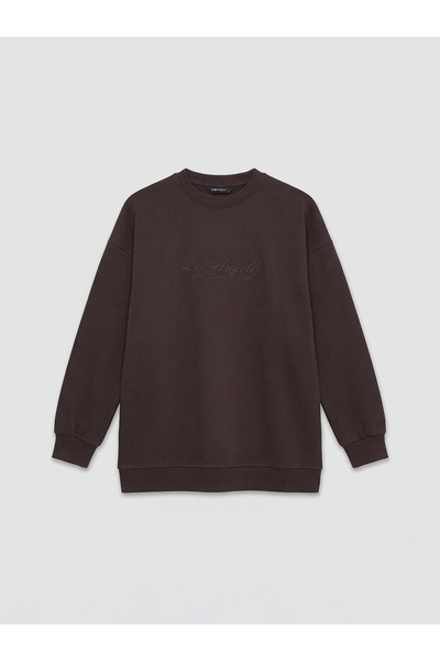 LC Waikiki New season from gulis gi̇yi̇m brown los angeles embroidered soft t...