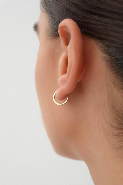 Arpaş 14 Ayar Taşlı Altın Halka Küpe