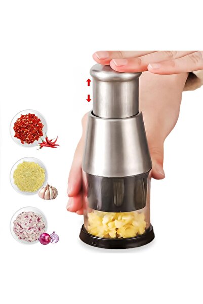 TARIK HOME Stainless Steel Practical Chopper - Onion Garlic Pepper and Vegeta...