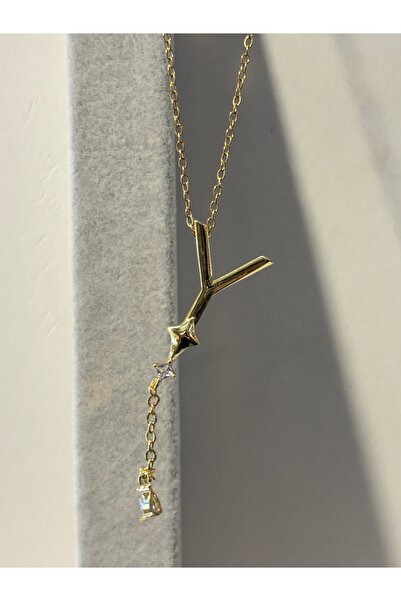 Mİ MİND Alya Model Letter Necklace Letter Y