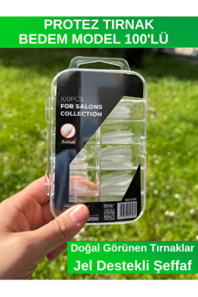 SheMask Takma Tırnak Şeffaf Tips Nail Art Akrilik Tırnak Uygulama Protez Mani...