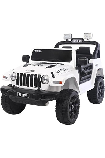 Leno Kids Electric Jeep – Elegant And Stylish Red Off-Road Design, White – C6199