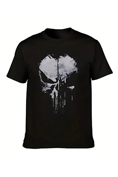 SUNFREE Tricou oversize cu mânecă scurtă și imprimeu craniu