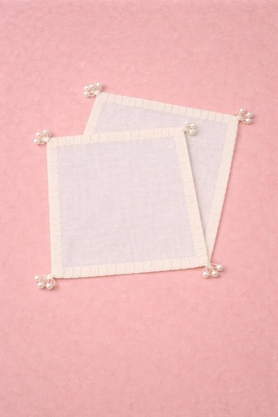 Ases Design Pearl Detailed Presentation Napkin – 18X18 cm (2 Pieces)