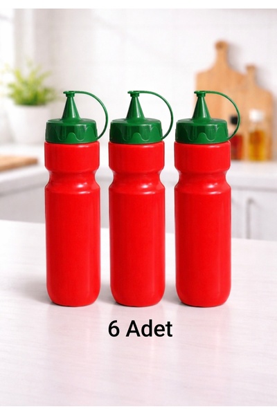 ValoriaHome 6’lı 660 ml Sıkılabilir Sosluk Şişe – Kapaklı Ketçap Mayonez Hard...
