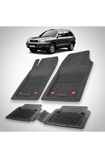 TEAMCAR Hyundai Santa Fe 2000-2006 Πατάκια | Πατάκι από καουτσούκ | Μαύρο