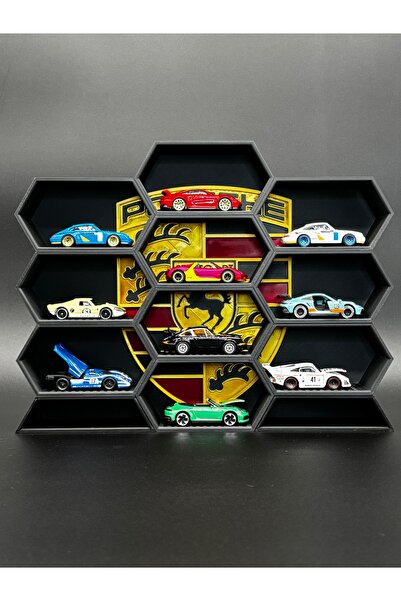 HOT WHEELS Hotwheels Porsche Temalı 10 Arabalık Duvar Standı