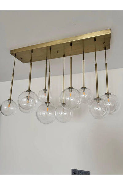 LADCO AYDINLATMA A-8942-10-E SARKIT BUBBLE CAM AVİZE ESKİTME KAPLAMA