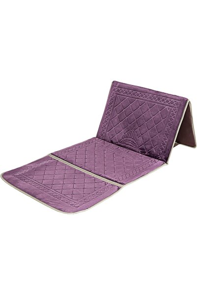 Generic سجادة صلاة إسلامية قابلة للطي مع مسند للظهر