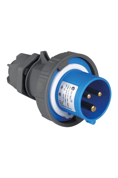 3125-301-0900 Vidalı Bağlantı IP67 3x32A CEE Norm Düz Fiş