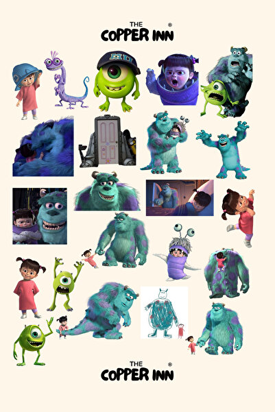 The Copper Inn مجموعة ملصقات مكونة من 22 قطعة من ملصقات الوحوش اللطيفة على شك...