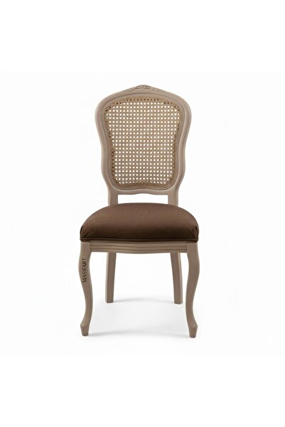 Masifart Honnor Hasırlı İtalyan Oymalı Sandalye