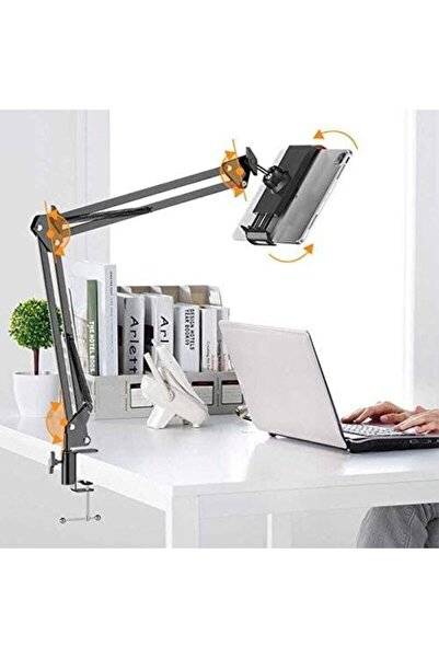 The Kaku Telefon Tablet Masa Tutucu Esnek Uzun Kollu 360 Derece Döner Açısı A...