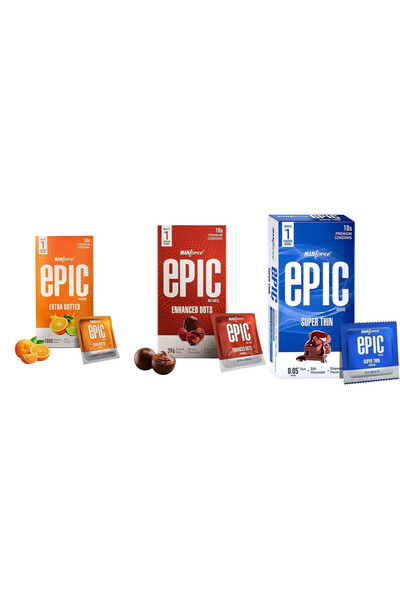 Manforce مجموعة متنوعة من الواقيات الذكرية - باشن فروت، شوكولاتة سيلك، وشوكول...