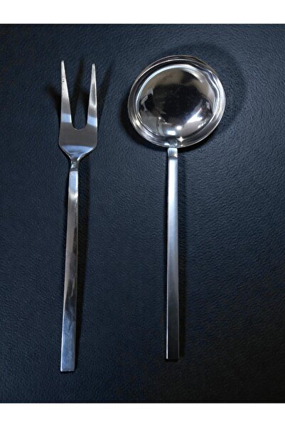 Umut Paslanmaz Çelik Kepçe Çatal Set Servis Takımı Servis Seti