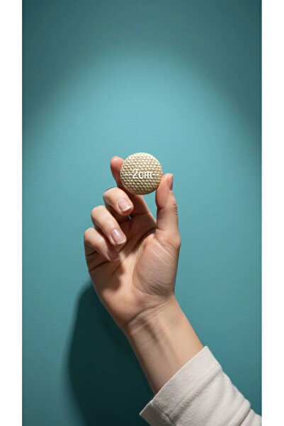 Zümrüdüanka Handmade Krem rengi kumaş kaplamalı kancalı düğme