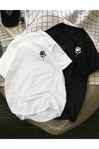 SUNFREE Tricou cu mânecă scurtă, cu decolteu tip crew, imprimat SPECIAL DE ZI...