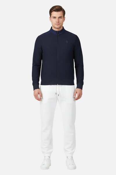 SKECHERS Men Sportswear Fit Long Sleeve Outdoor Track Top, Navy