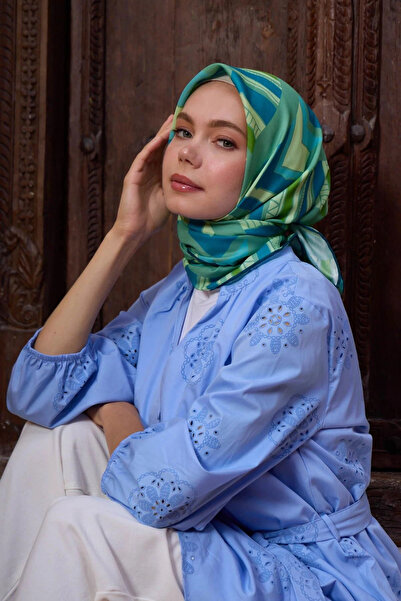 İpekhan Marrakech Koleksiyon Soft Eşarp Deniz Yeşili Turkuaz 1901