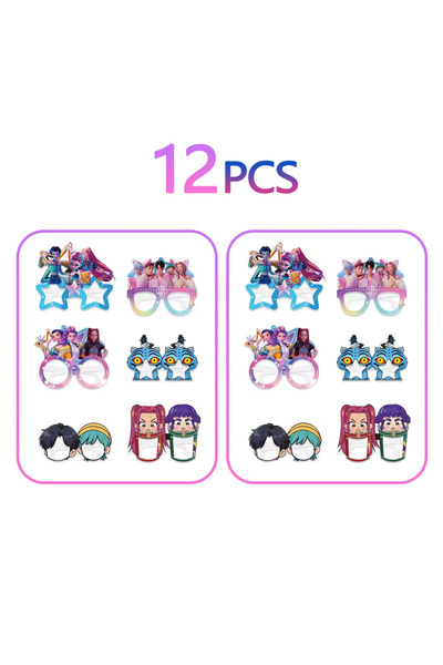 Choice1 12 قطعة من النظارات، نظارات صائدي الشياطين الكورية، زينة حفلات أعياد ...